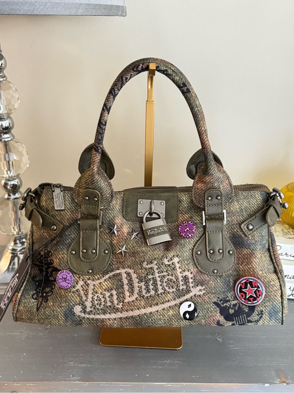Von Dutch Bree Satchel handbag NWT Y2K